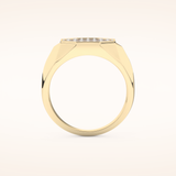 0.43 TCW Round Shaped Moissanite Multi Stone Men's Wedding Band