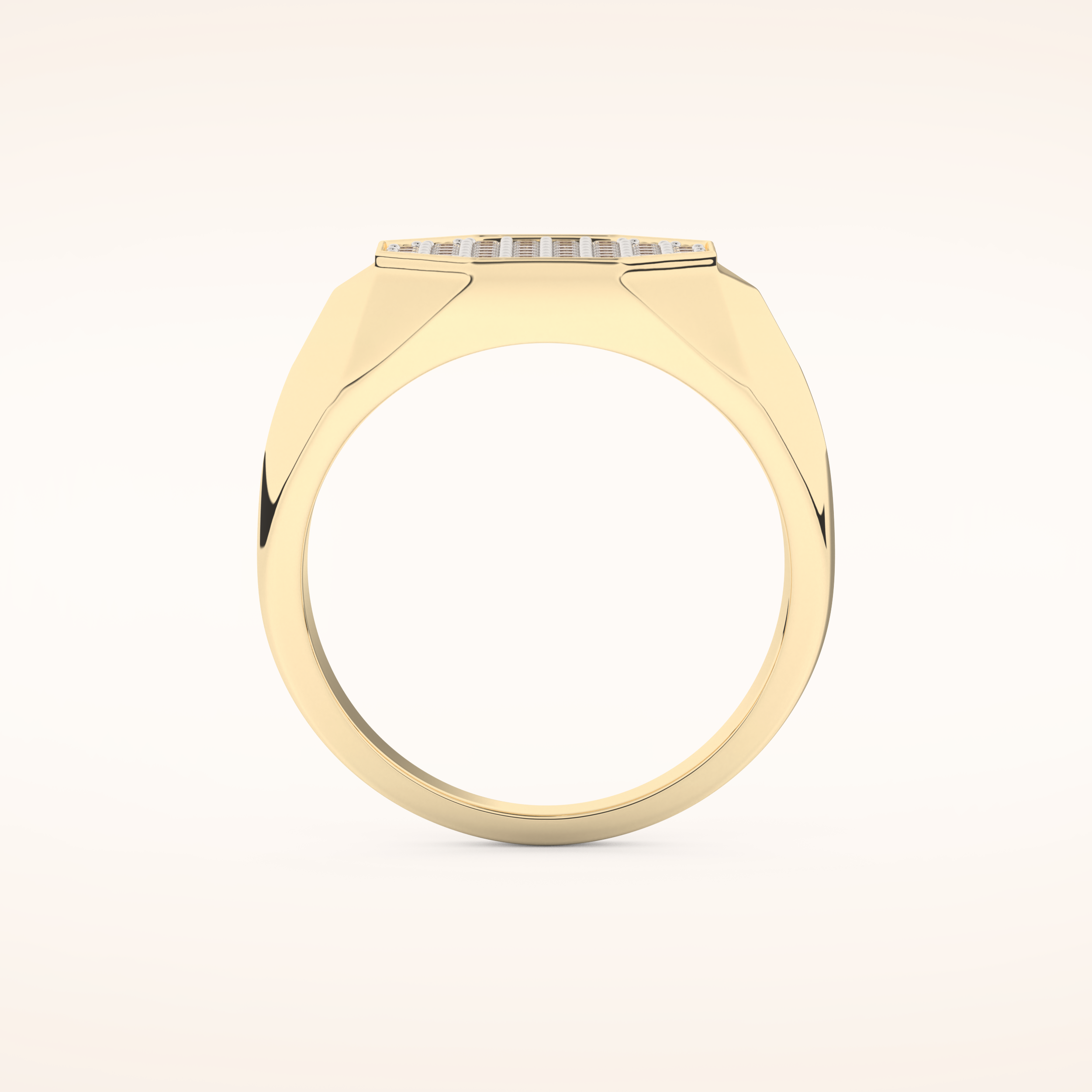 0.43 TCW Round Shaped Moissanite Multi Stone Men's Wedding Band