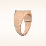 0.43 TCW Round Shaped Moissanite Multi Stone Men's Wedding Band