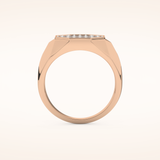 0.43 TCW Round Shaped Moissanite Multi Stone Men's Wedding Band