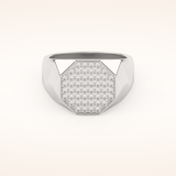 0.43 TCW Round Shaped Moissanite Multi Stone Men's Wedding Band