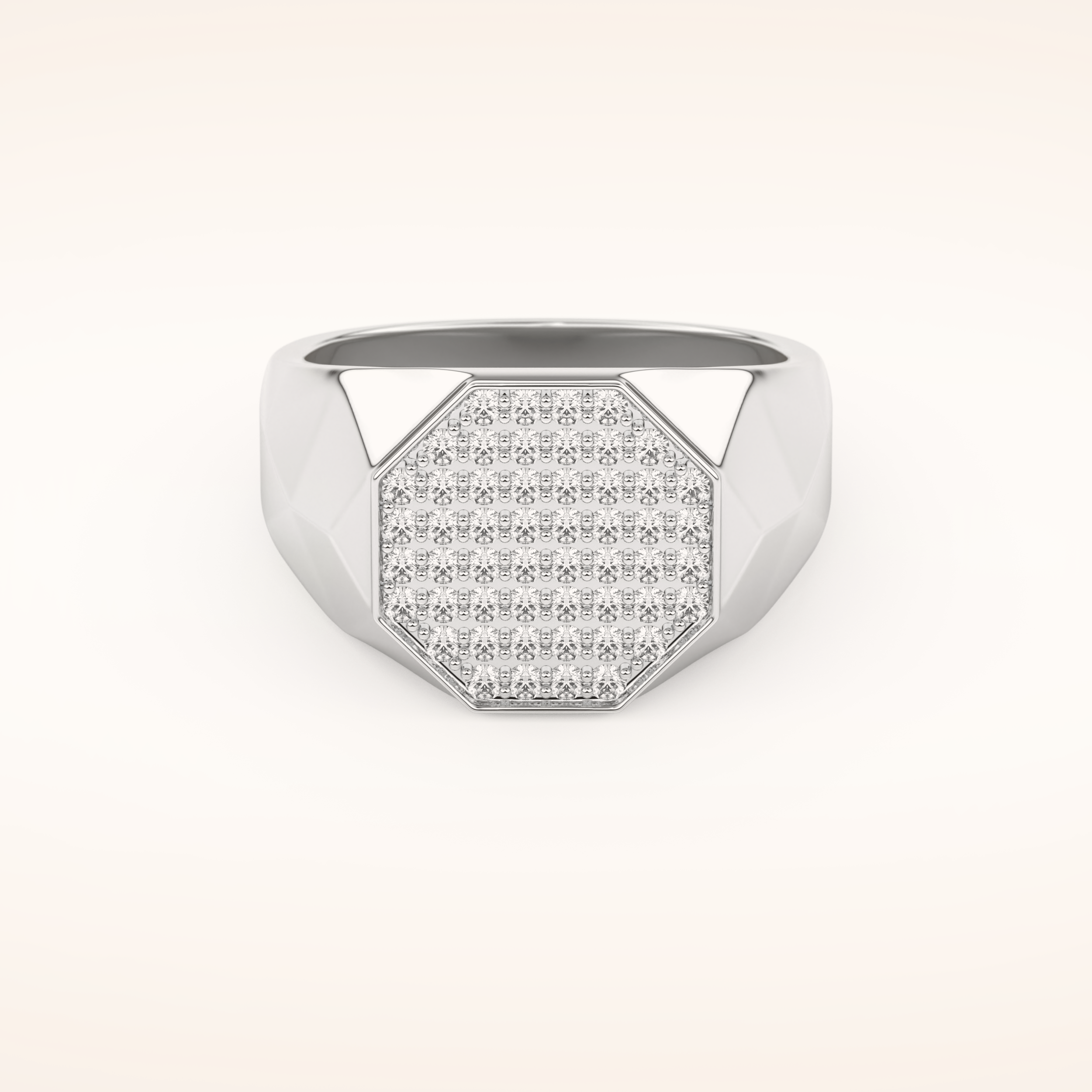 0.43 TCW Round Shaped Moissanite Multi Stone Men's Wedding Band