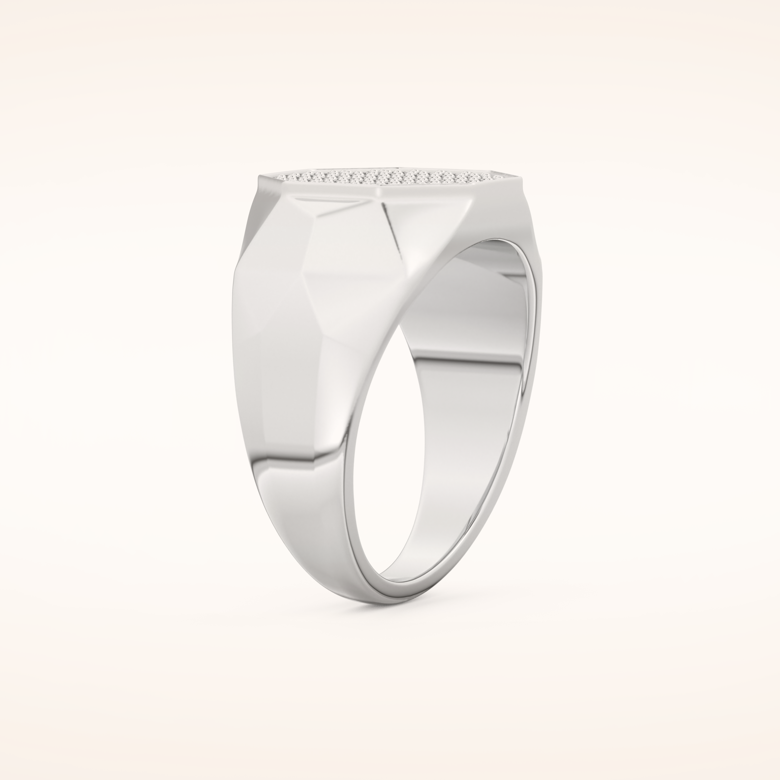 0.43 TCW Round Shaped Moissanite Multi Stone Men's Wedding Band