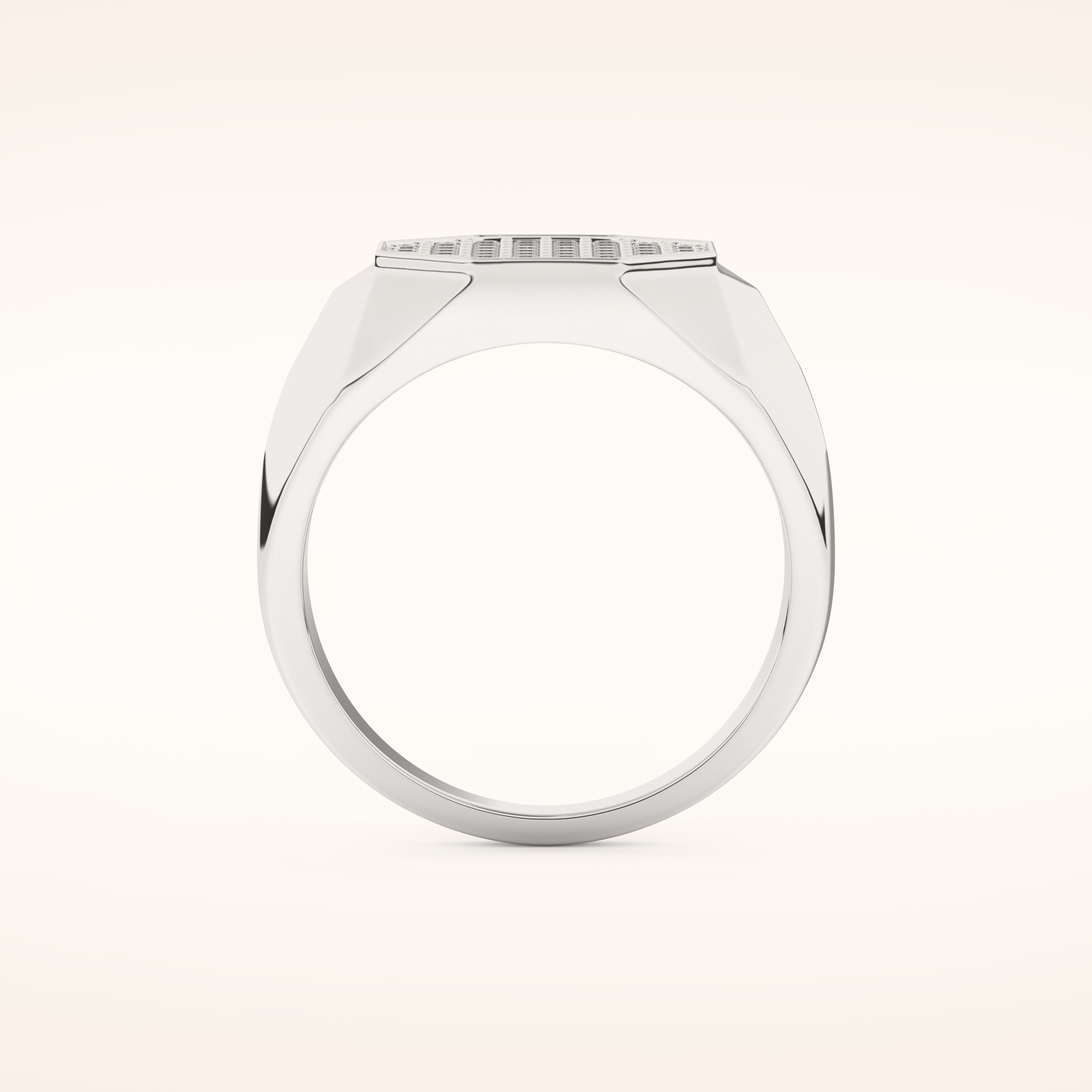 0.43 TCW Round Shaped Moissanite Multi Stone Men's Wedding Band