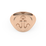 Anchor Shape Men's Wedding Band Moissanite – Yellow, White, or Rose Gold 13