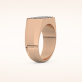 0.41 TCW Round Shaped Moissanite Multi Stone Men's Wedding Band