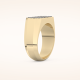 0.41 TCW Round Shaped Moissanite Multi Stone Men's Wedding Band