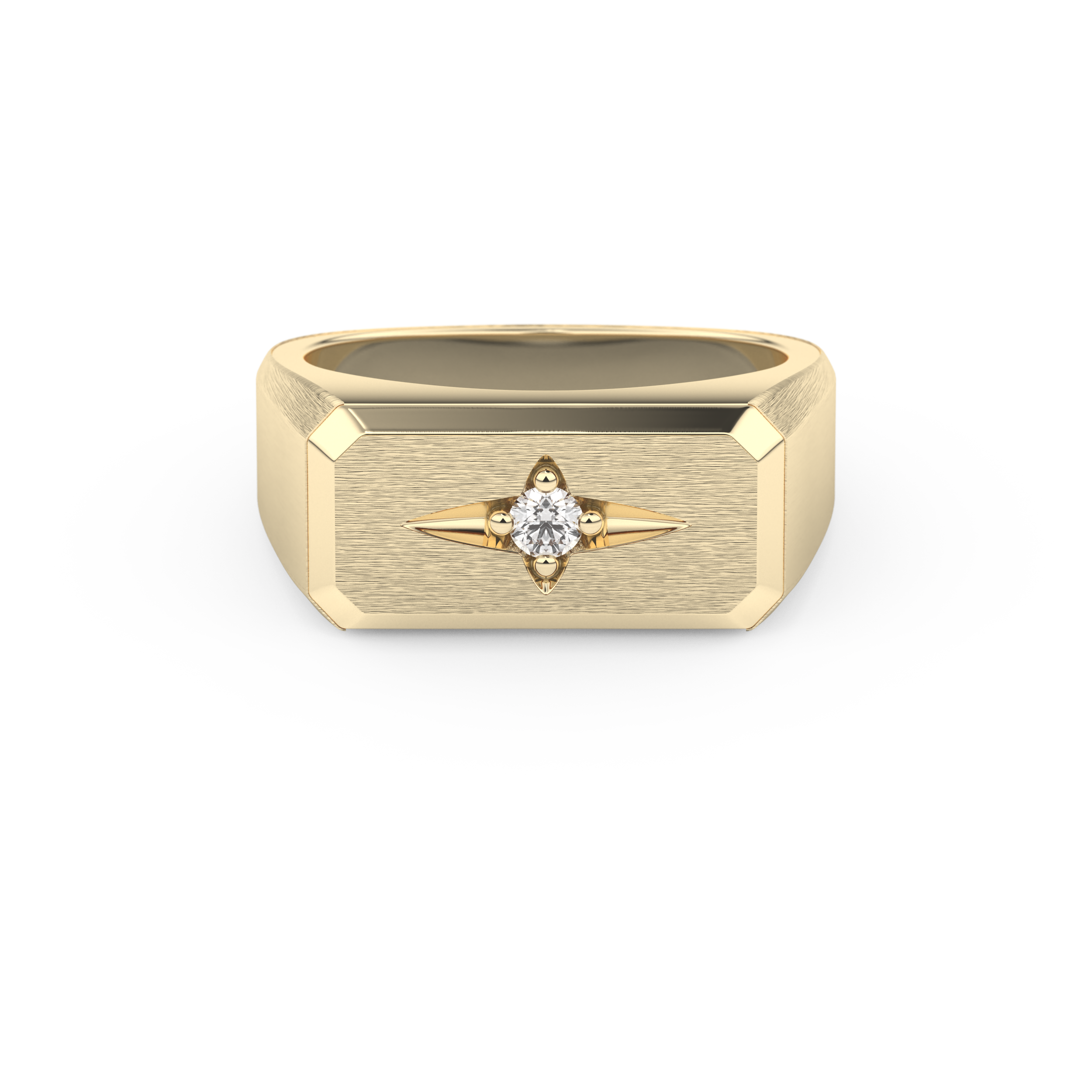 Round Soliatire Lab Grown Diamond Men's Engagement Ring
