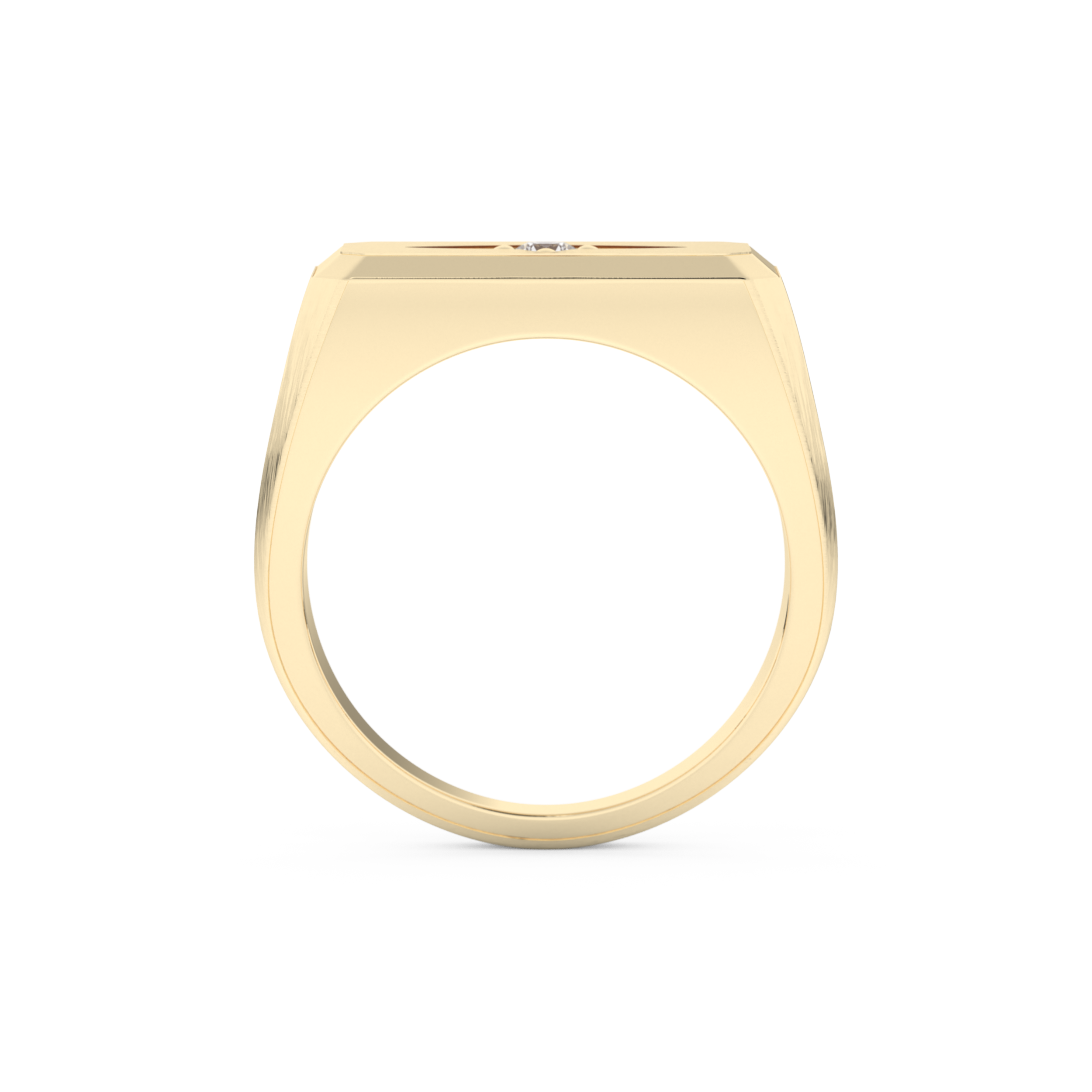 Round Soliatire Lab Grown Diamond Men's Engagement Ring