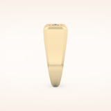 0.06 TCW Round Shaped Moissanite Signet Men's Wedding Band