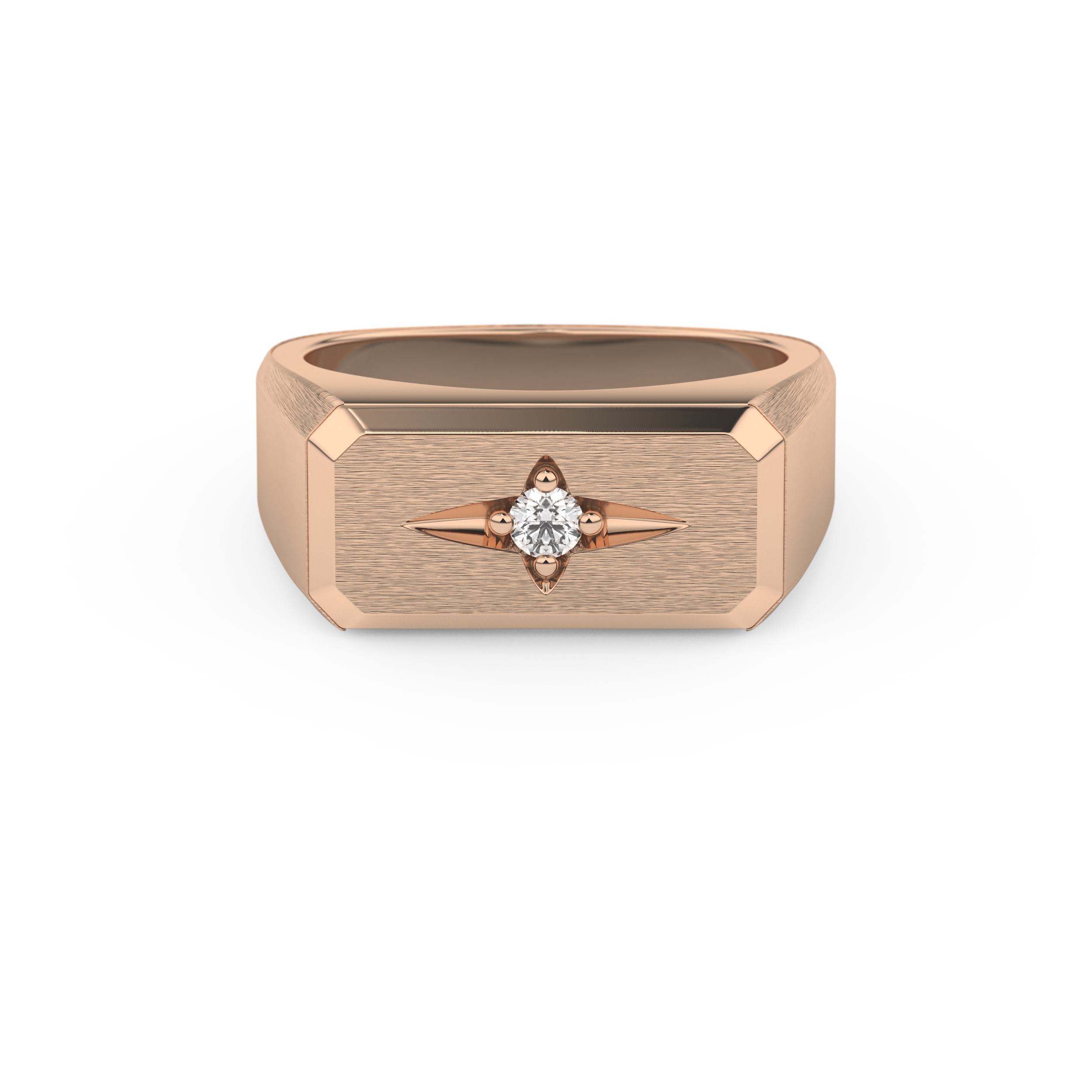 Round Soliatire Lab Grown Diamond Men's Engagement Ring