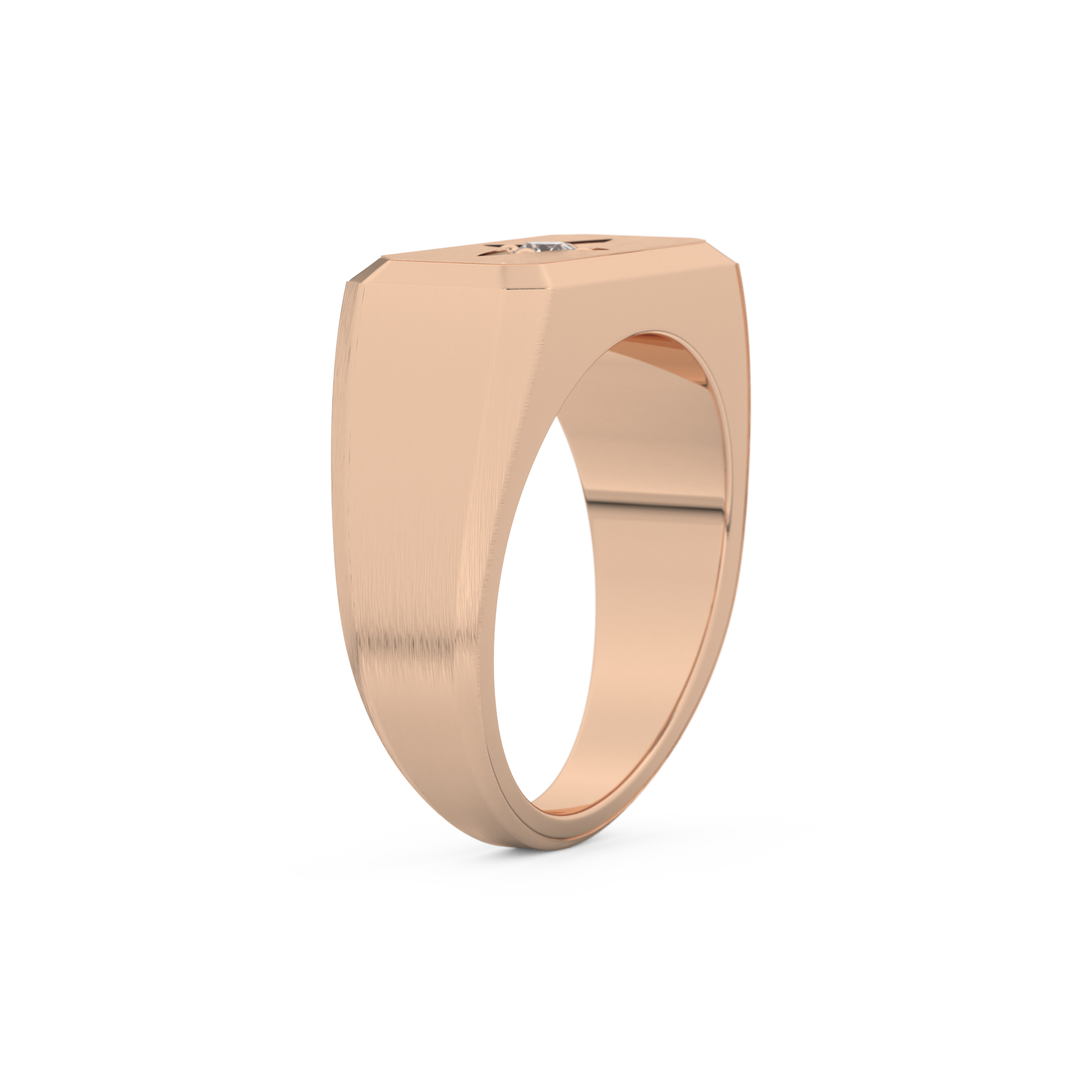 Round Soliatire Lab Grown Diamond Men's Engagement Ring