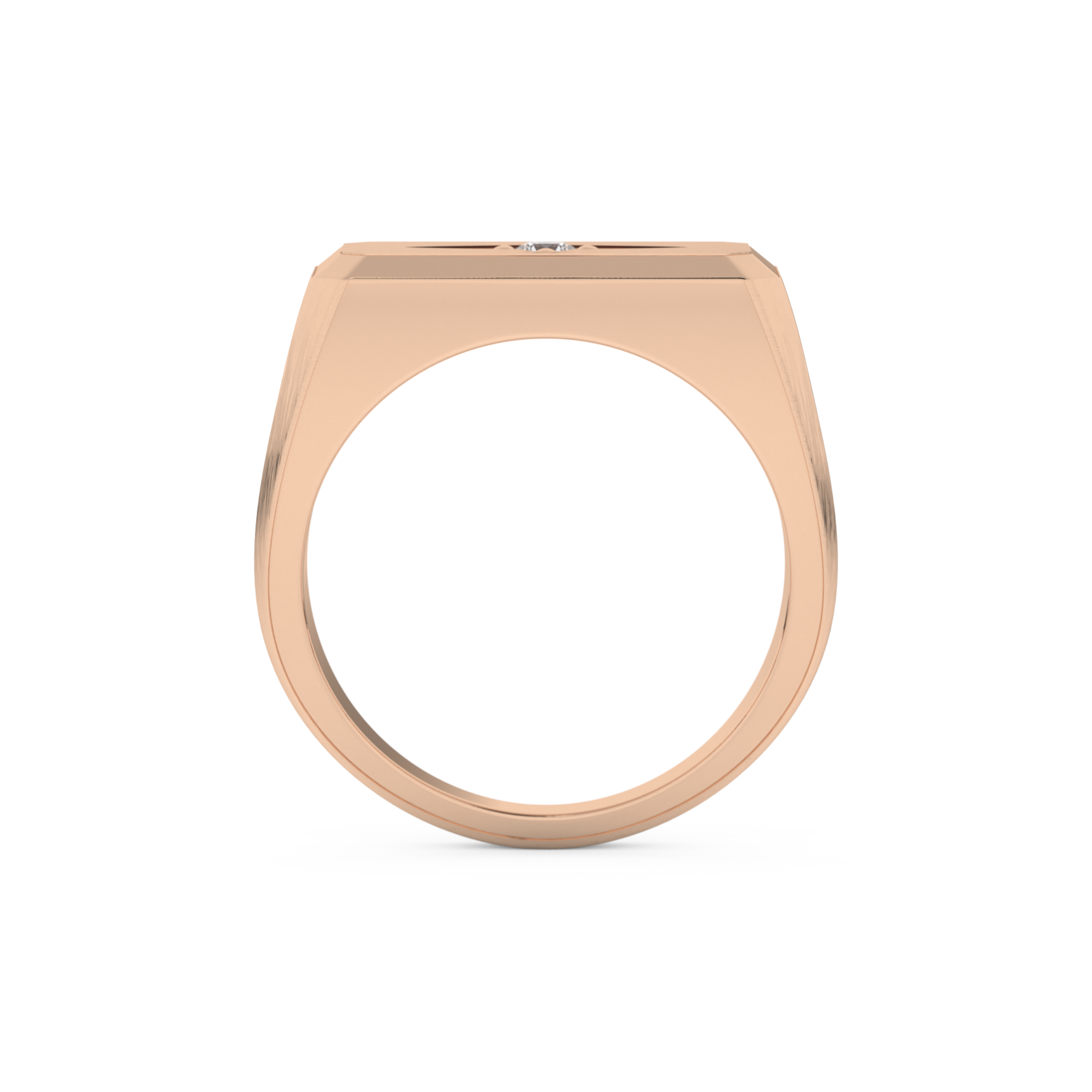 Round Soliatire Lab Grown Diamond Men's Engagement Ring