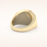 0.18 TCW Round Shaped Moissanite Signet Men's Wedding Band