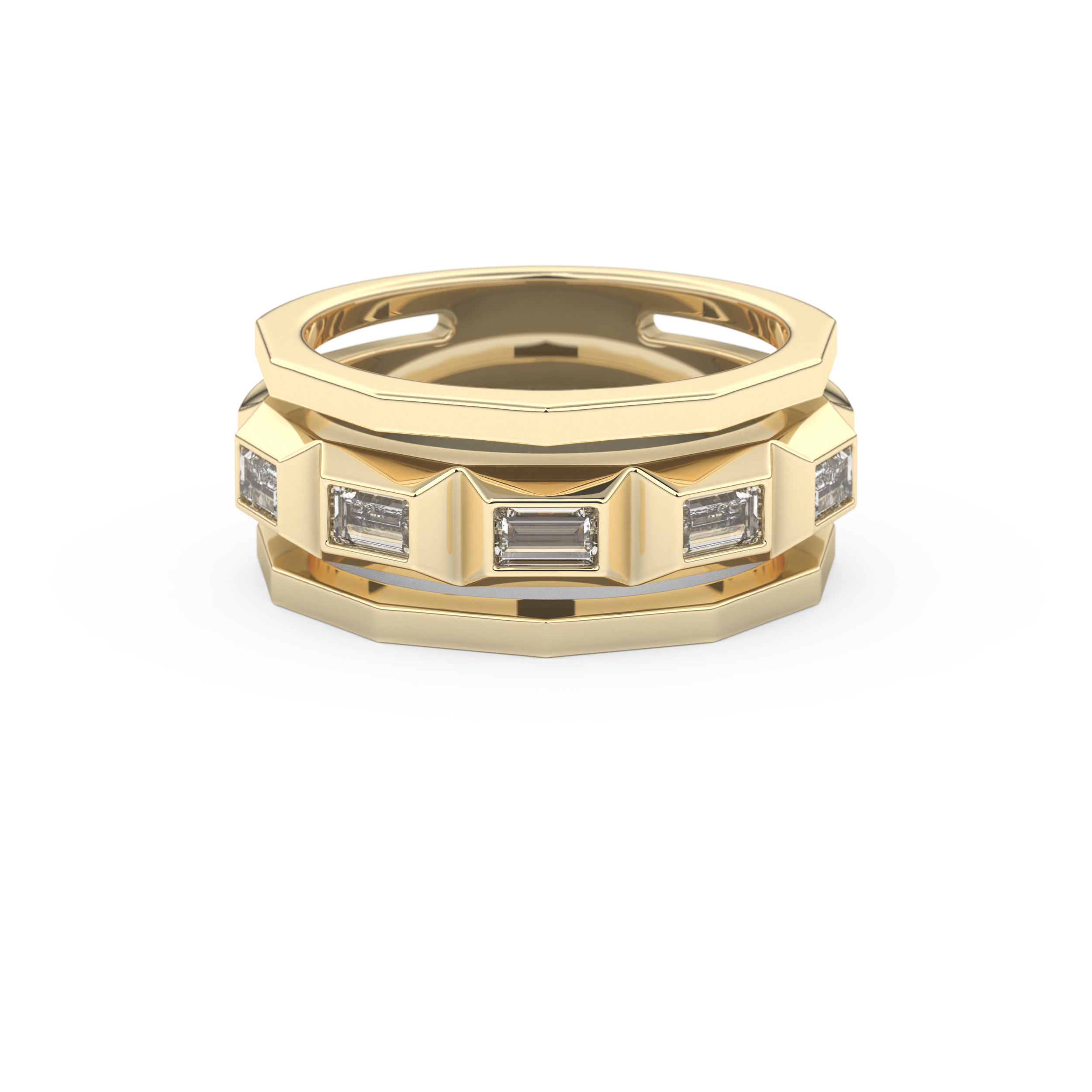 0.67 TCW Baguette Lab Grown Diamond Men's Wedding Band