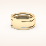 0.67 TCW Baguette Shaped Moissanite Five Stone Men's Wedding Band