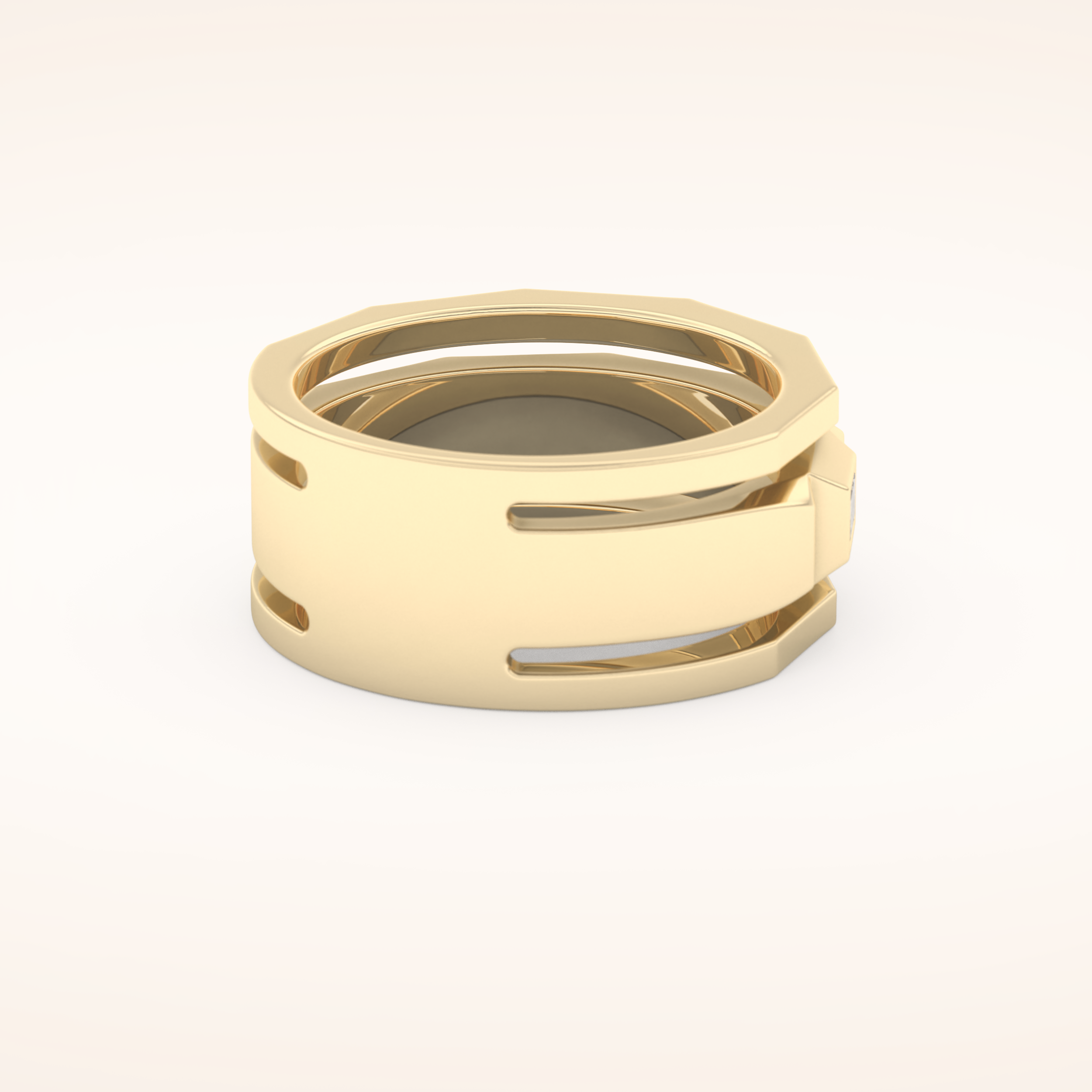 0.67 TCW Baguette Shaped Moissanite Five Stone Men's Wedding Band