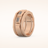0.67 TCW Baguette Shaped Moissanite Five Stone Men's Wedding Band