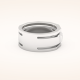 0.67 TCW Baguette Shaped Moissanite Five Stone Men's Wedding Band