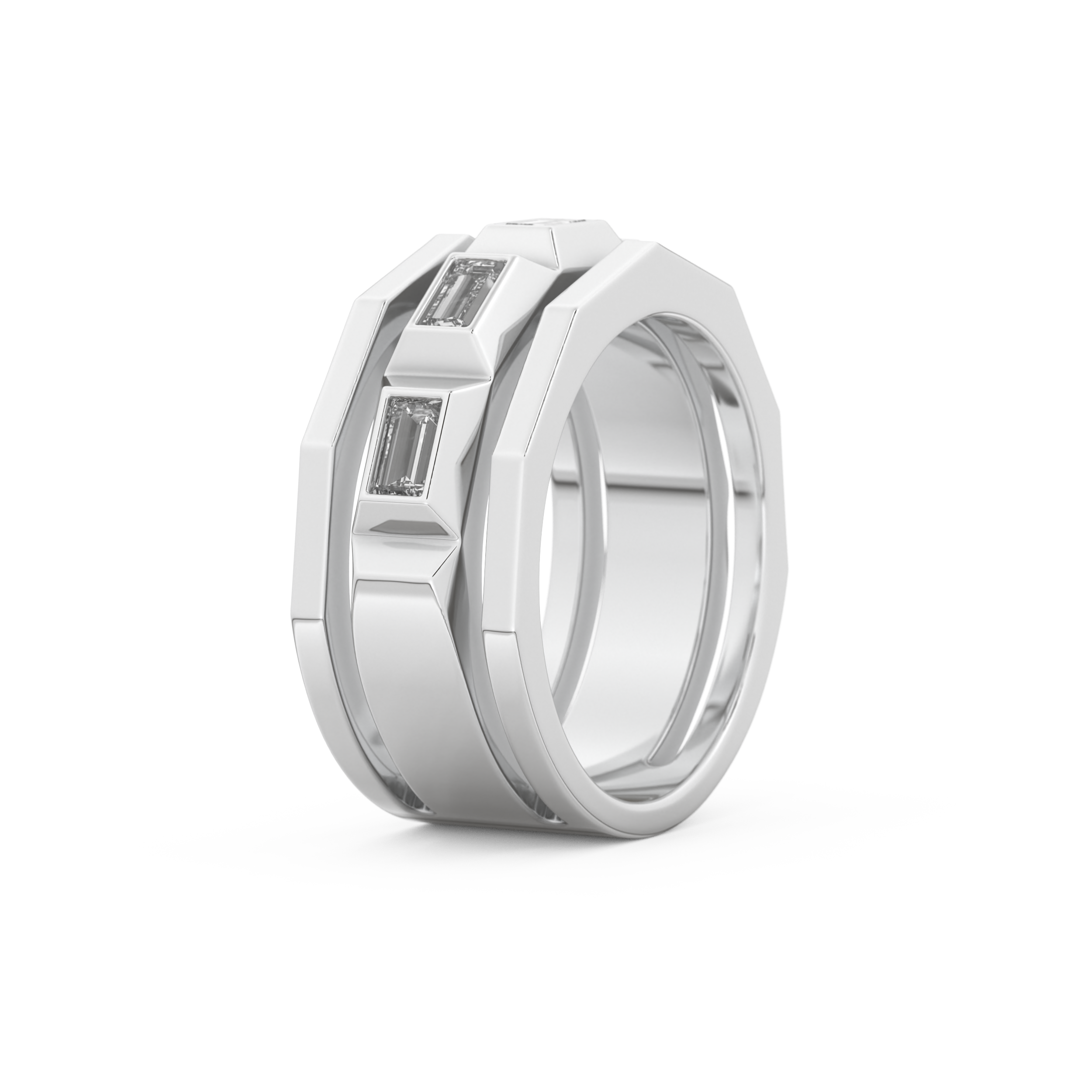 0.67 TCW Baguette Lab Grown Diamond Men's Wedding Band