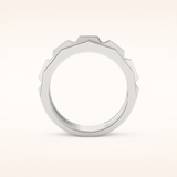 0.67 TCW Baguette Shaped Moissanite Five Stone Men's Wedding Band