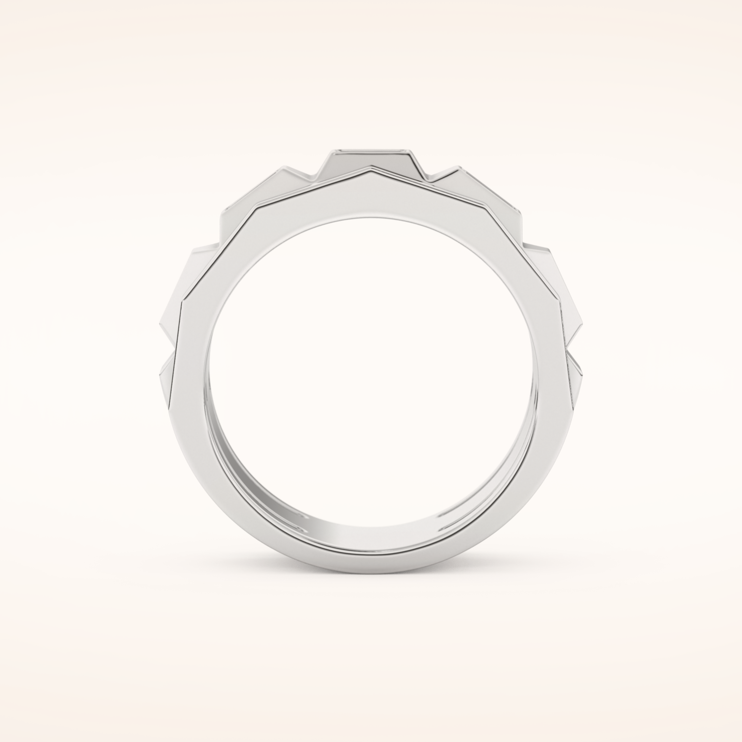 0.67 TCW Baguette Shaped Moissanite Five Stone Men's Wedding Band