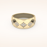 0.231 TCW Round Shaped Moissanite Multi Stone Men's Wedding Band