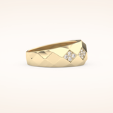 0.231 TCW Round Shaped Moissanite Multi Stone Men's Wedding Band