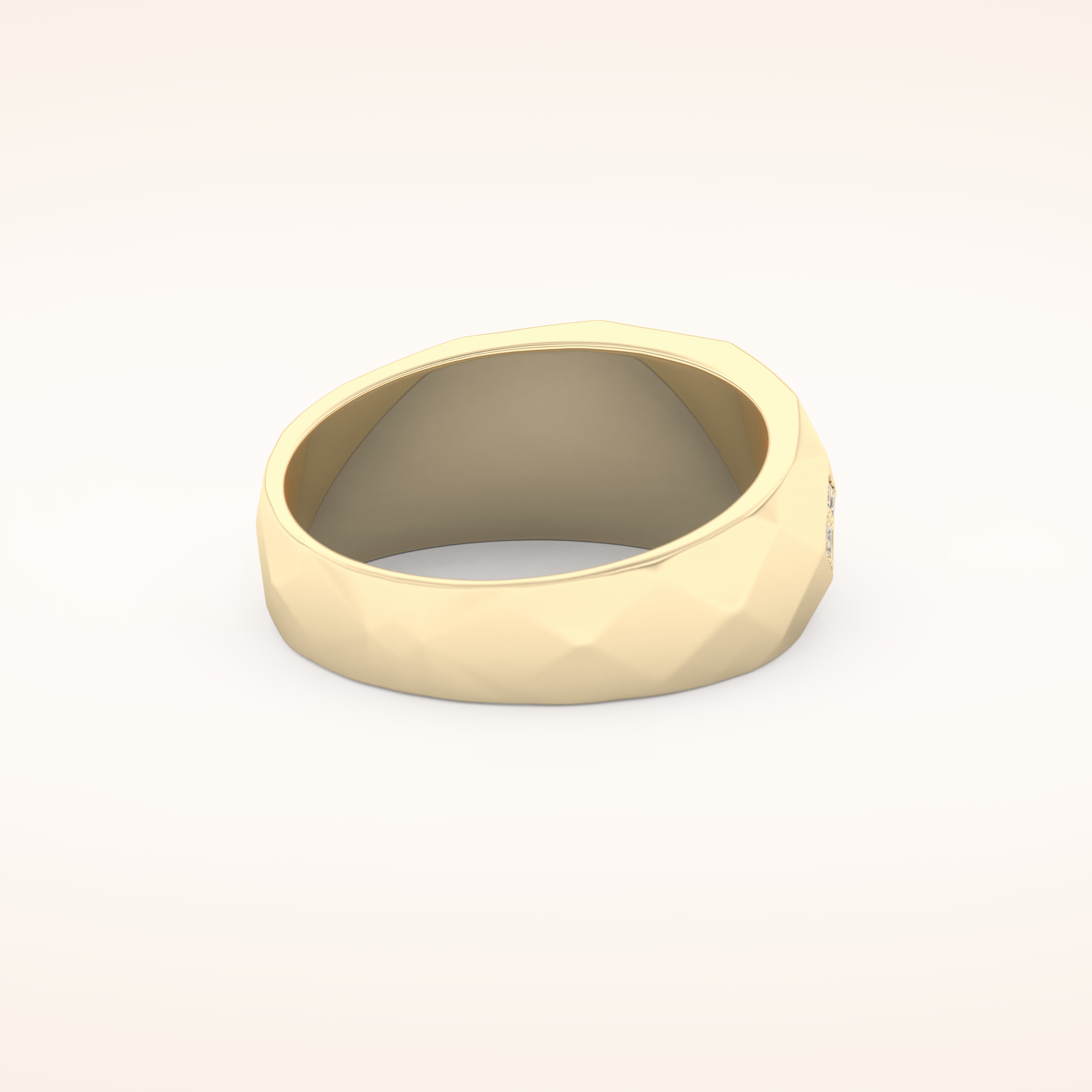 0.231 TCW Round Shaped Moissanite Multi Stone Men's Wedding Band