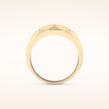 0.231 TCW Round Shaped Moissanite Multi Stone Men's Wedding Band
