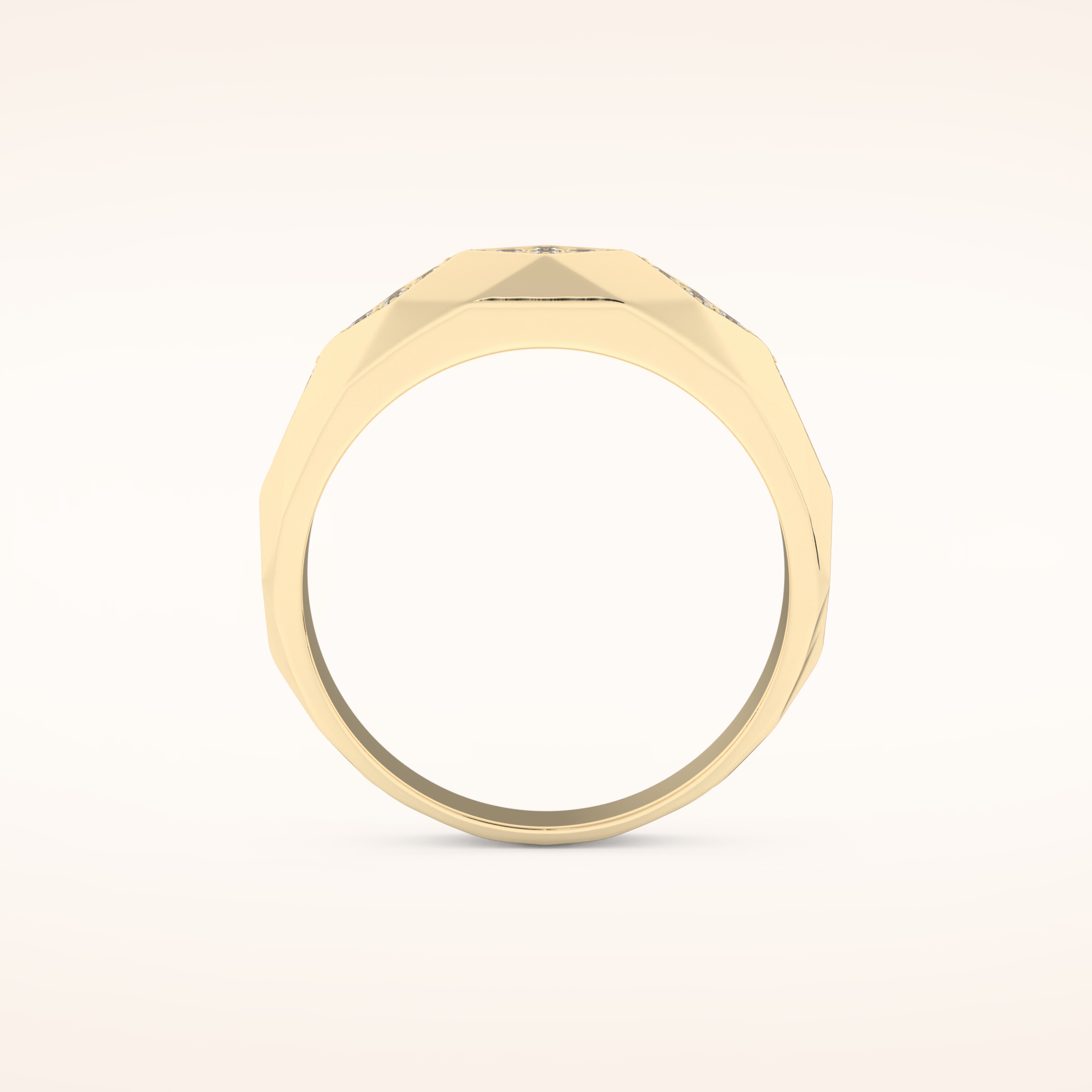 0.231 TCW Round Shaped Moissanite Multi Stone Men's Wedding Band