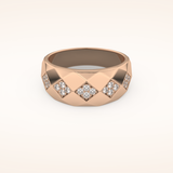 0.231 TCW Round Shaped Moissanite Multi Stone Men's Wedding Band