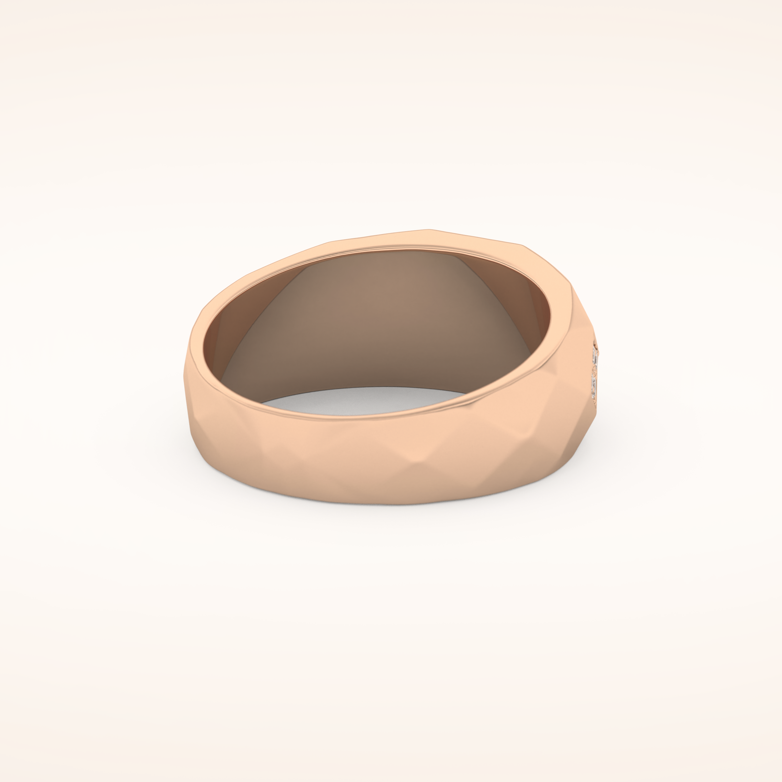 0.231 TCW Round Shaped Moissanite Multi Stone Men's Wedding Band