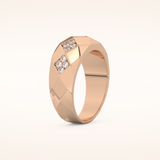 0.231 TCW Round Shaped Moissanite Multi Stone Men's Wedding Band