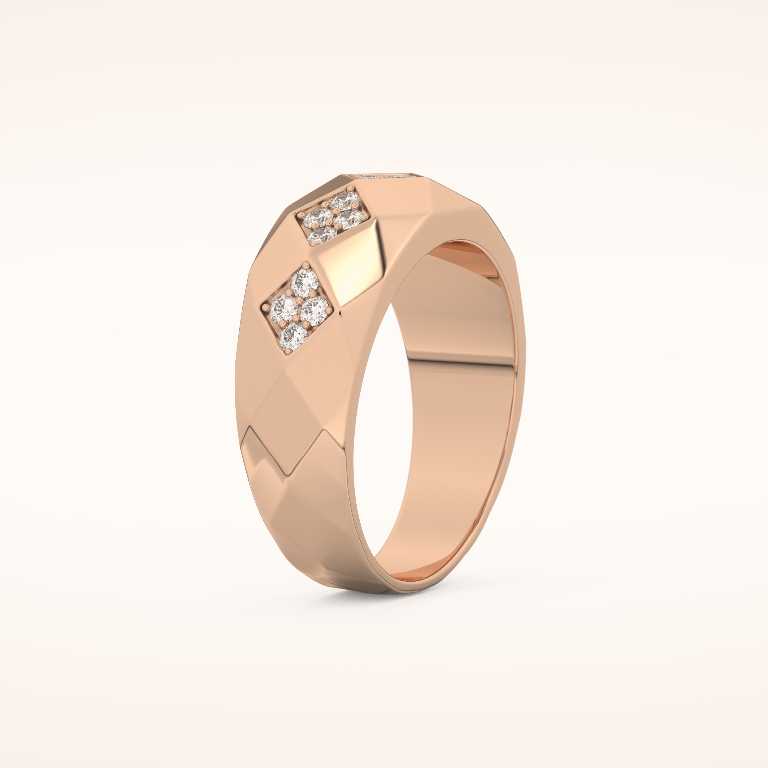 0.231 TCW Round Shaped Moissanite Multi Stone Men's Wedding Band