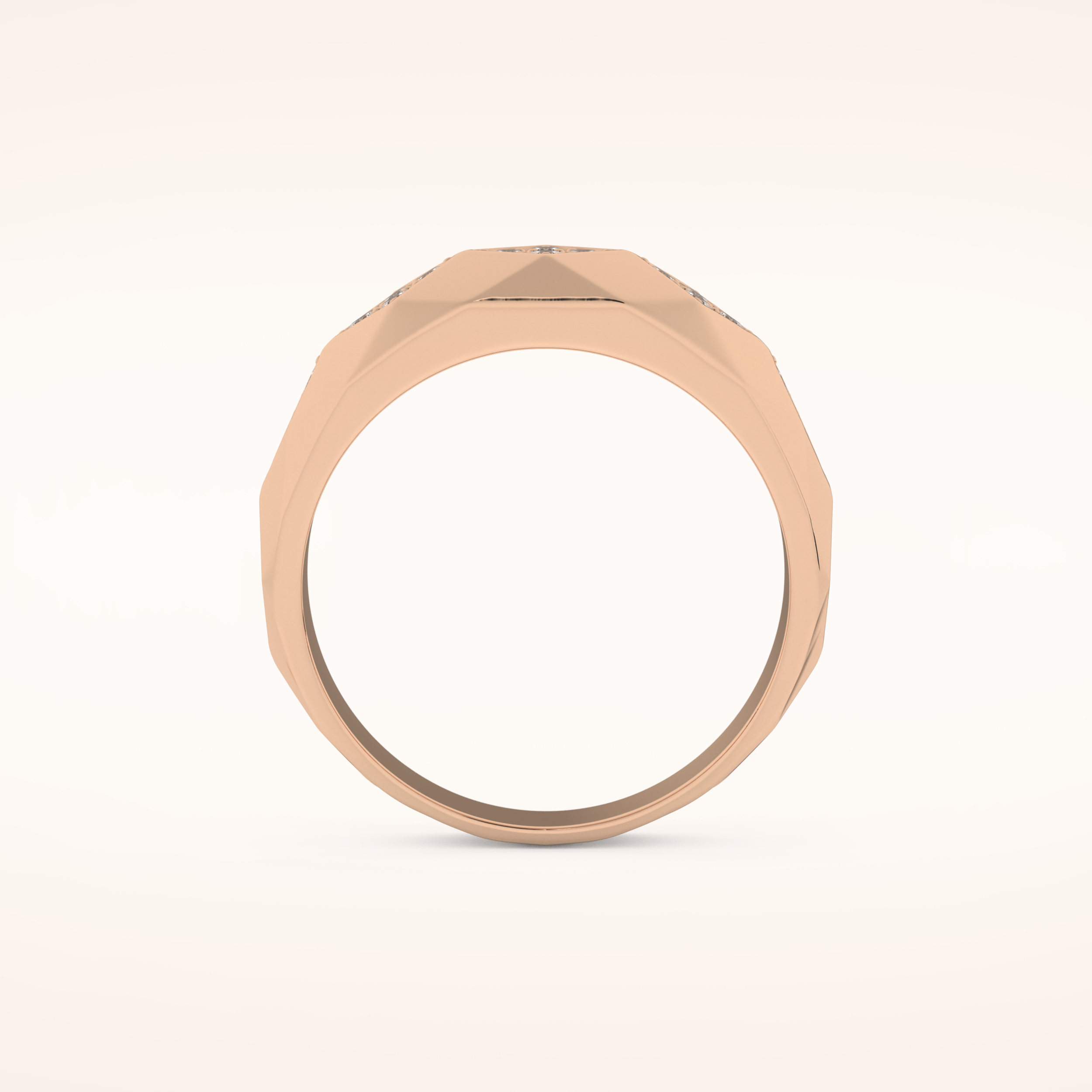 0.231 TCW Round Shaped Moissanite Multi Stone Men's Wedding Band