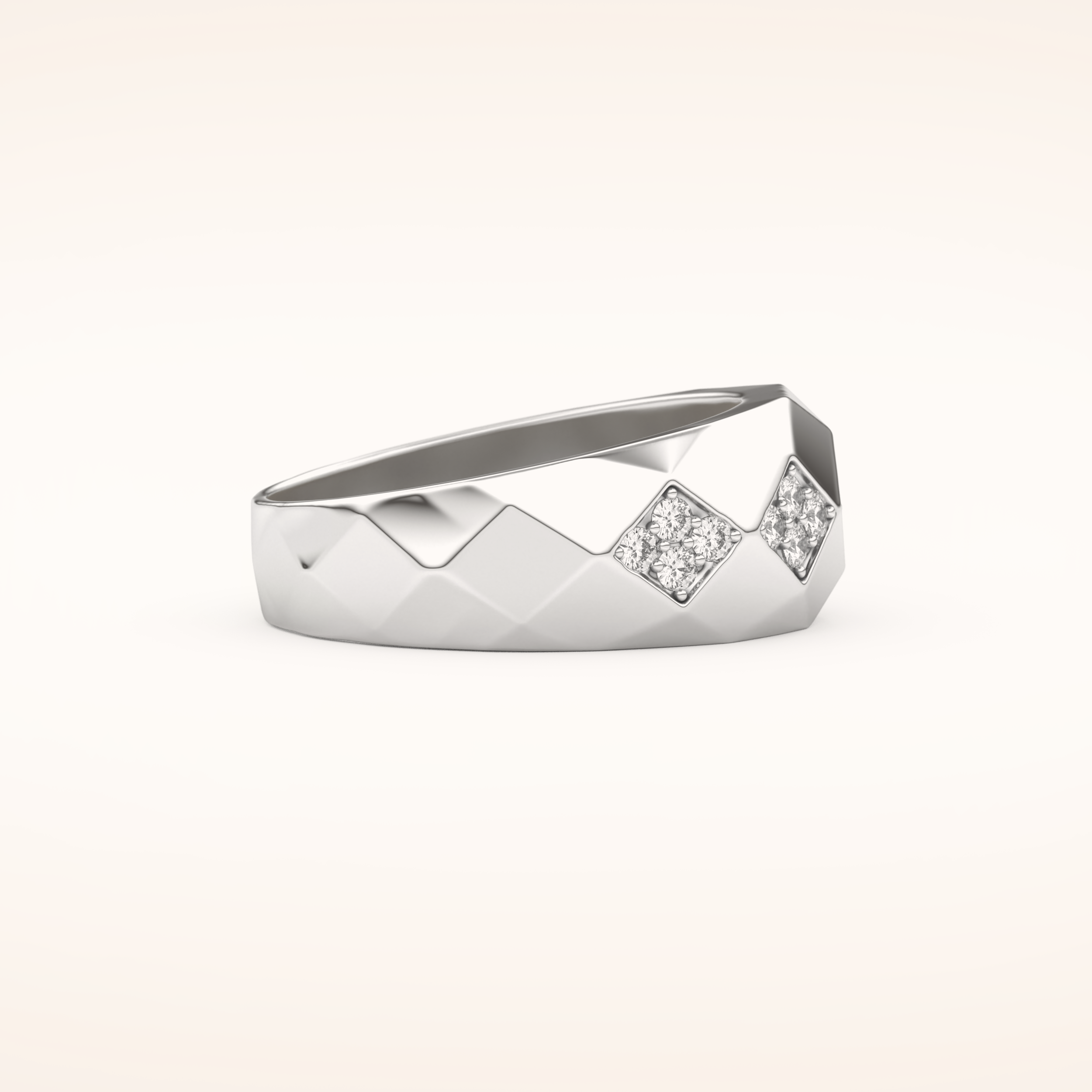 0.231 TCW Round Shaped Moissanite Multi Stone Men's Wedding Band