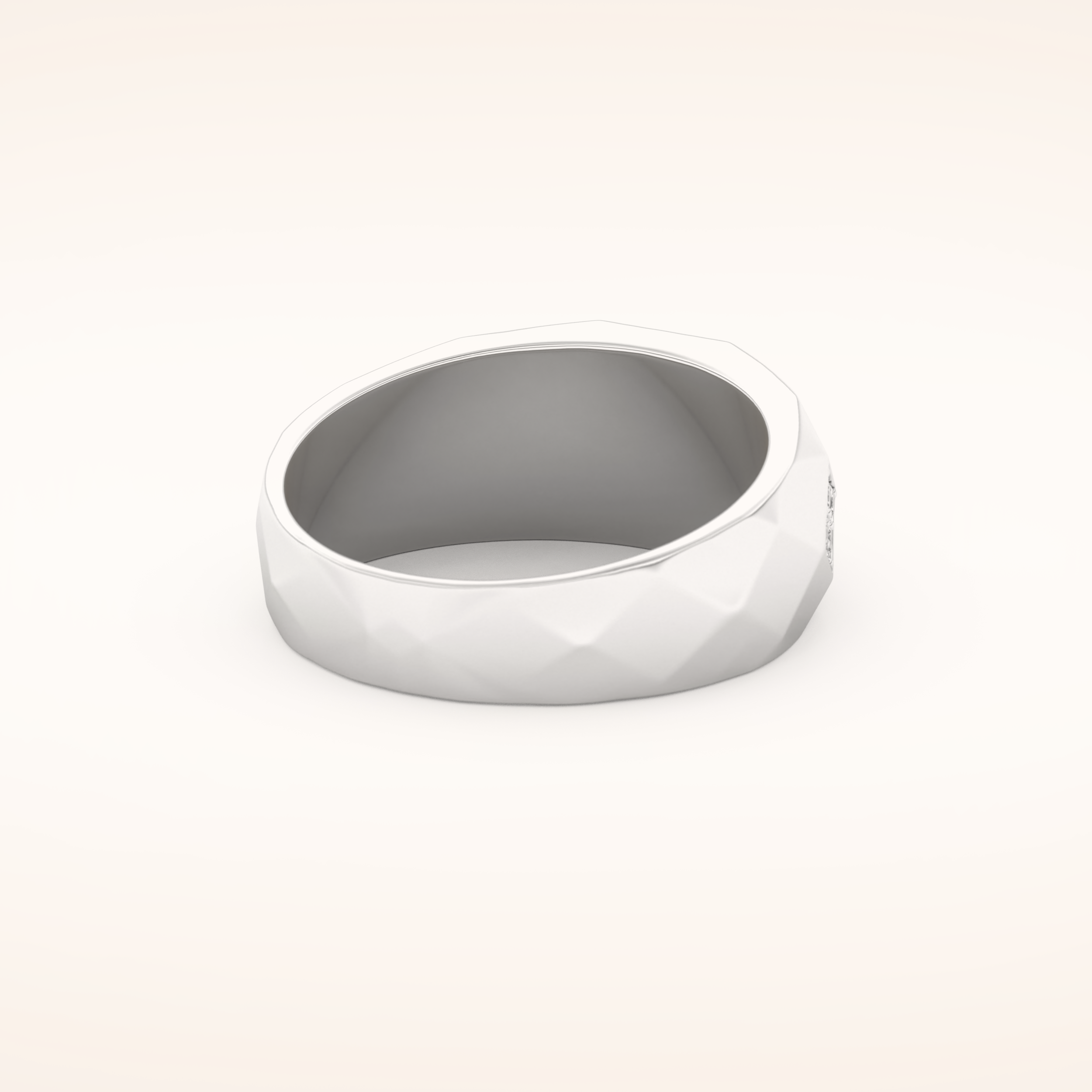 0.231 TCW Round Shaped Moissanite Multi Stone Men's Wedding Band