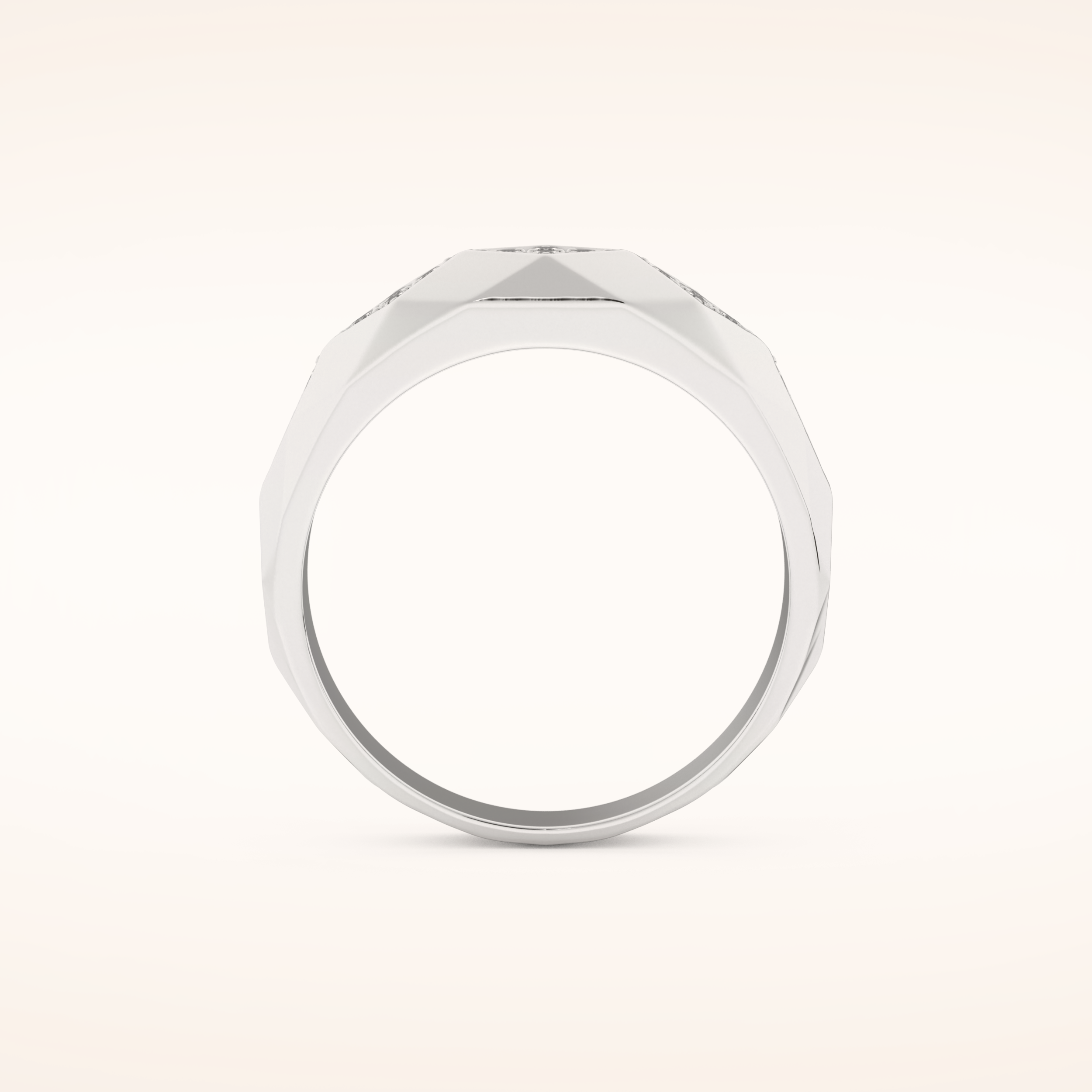 0.231 TCW Round Shaped Moissanite Multi Stone Men's Wedding Band