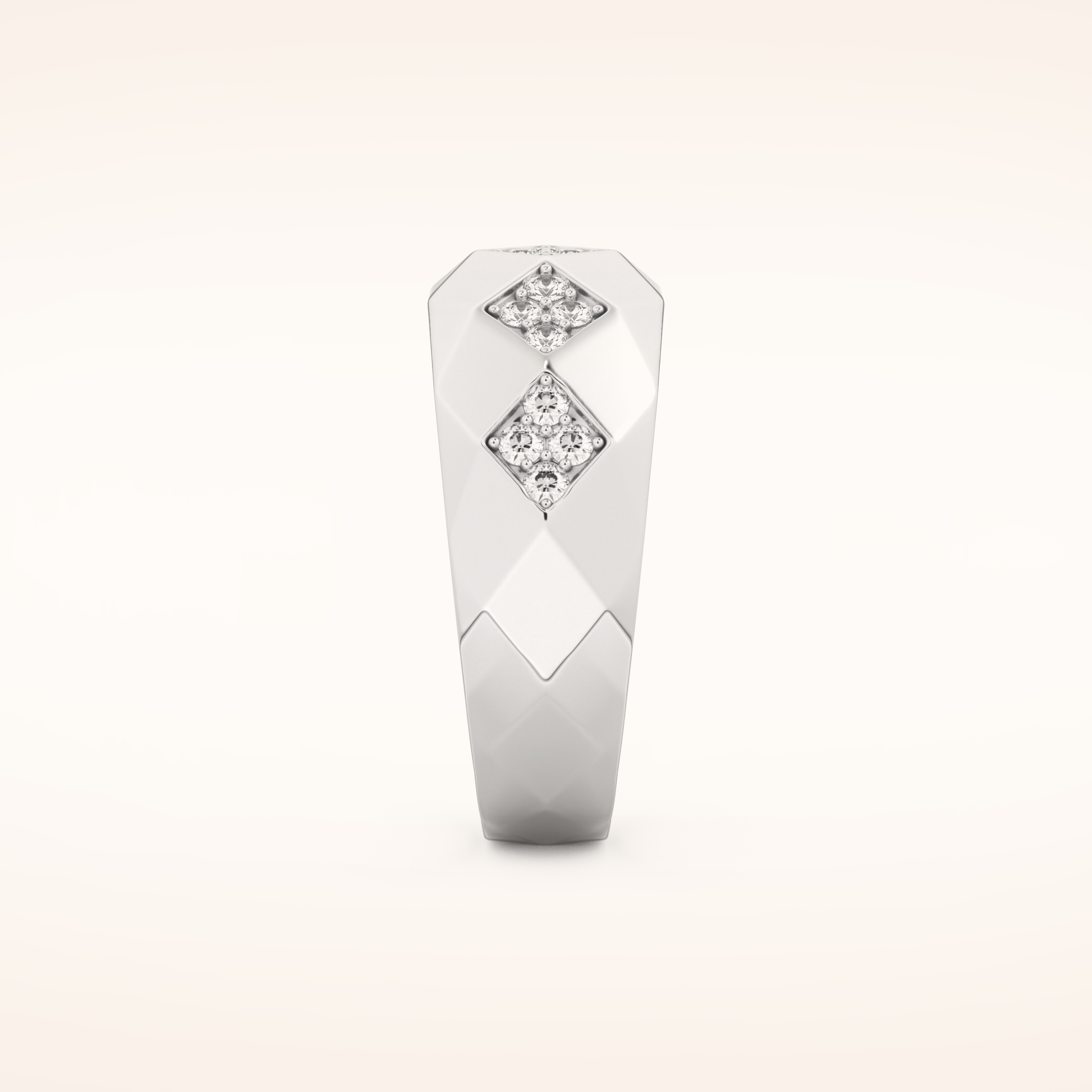 0.231 TCW Round Shaped Moissanite Multi Stone Men's Wedding Band