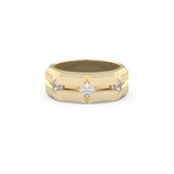 0.71 TCW Princess Lab Grown Diamond Men's Wedding Band