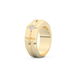 0.71 TCW Princess Lab Grown Diamond Men's Wedding Band