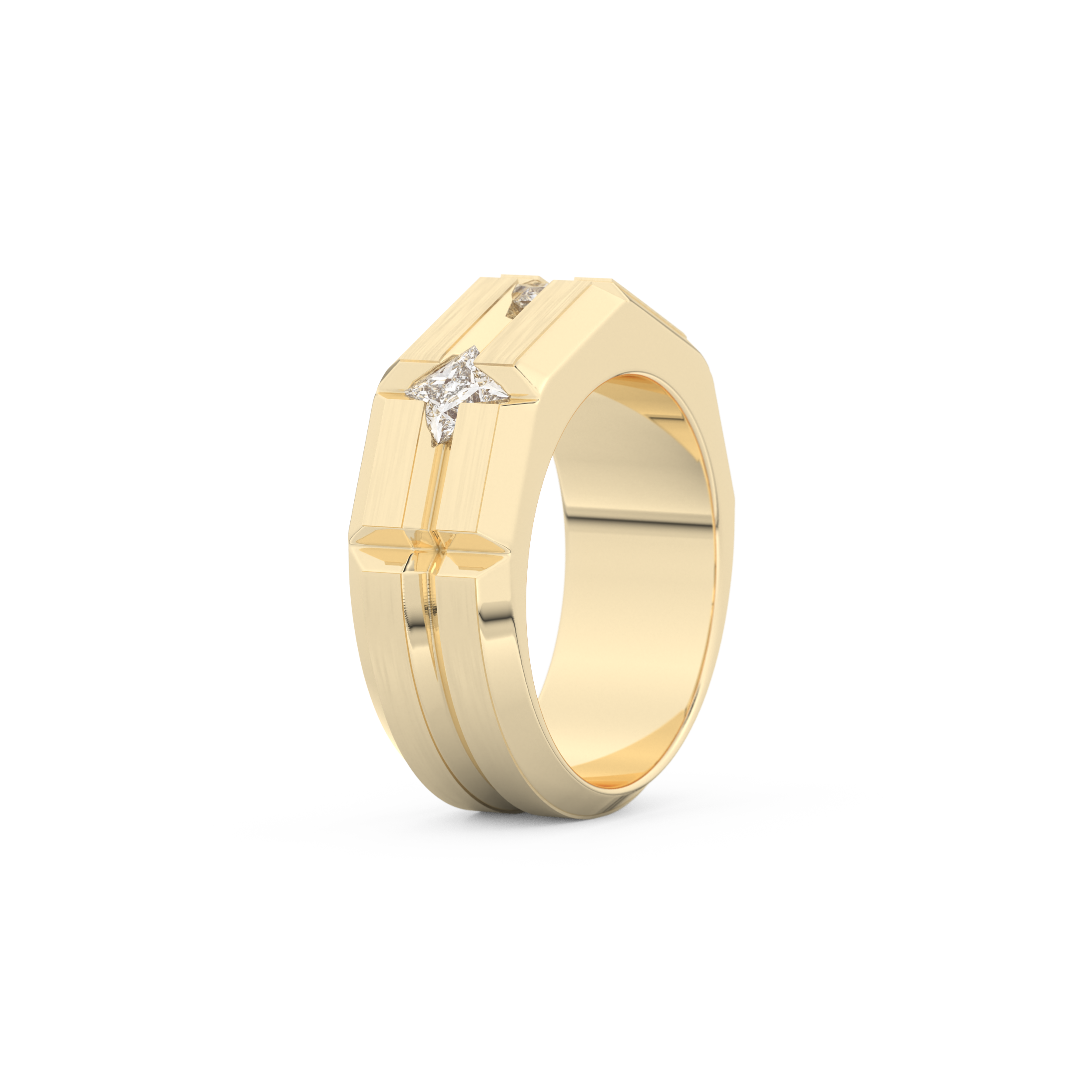 0.71 TCW Princess Lab Grown Diamond Men's Wedding Band