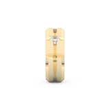 0.71 TCW Princess Lab Grown Diamond Men's Wedding Band