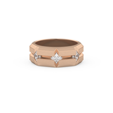 0.71 TCW Princess Lab Grown Diamond Men's Wedding Band