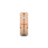 0.71 TCW Princess Lab Grown Diamond Men's Wedding Band