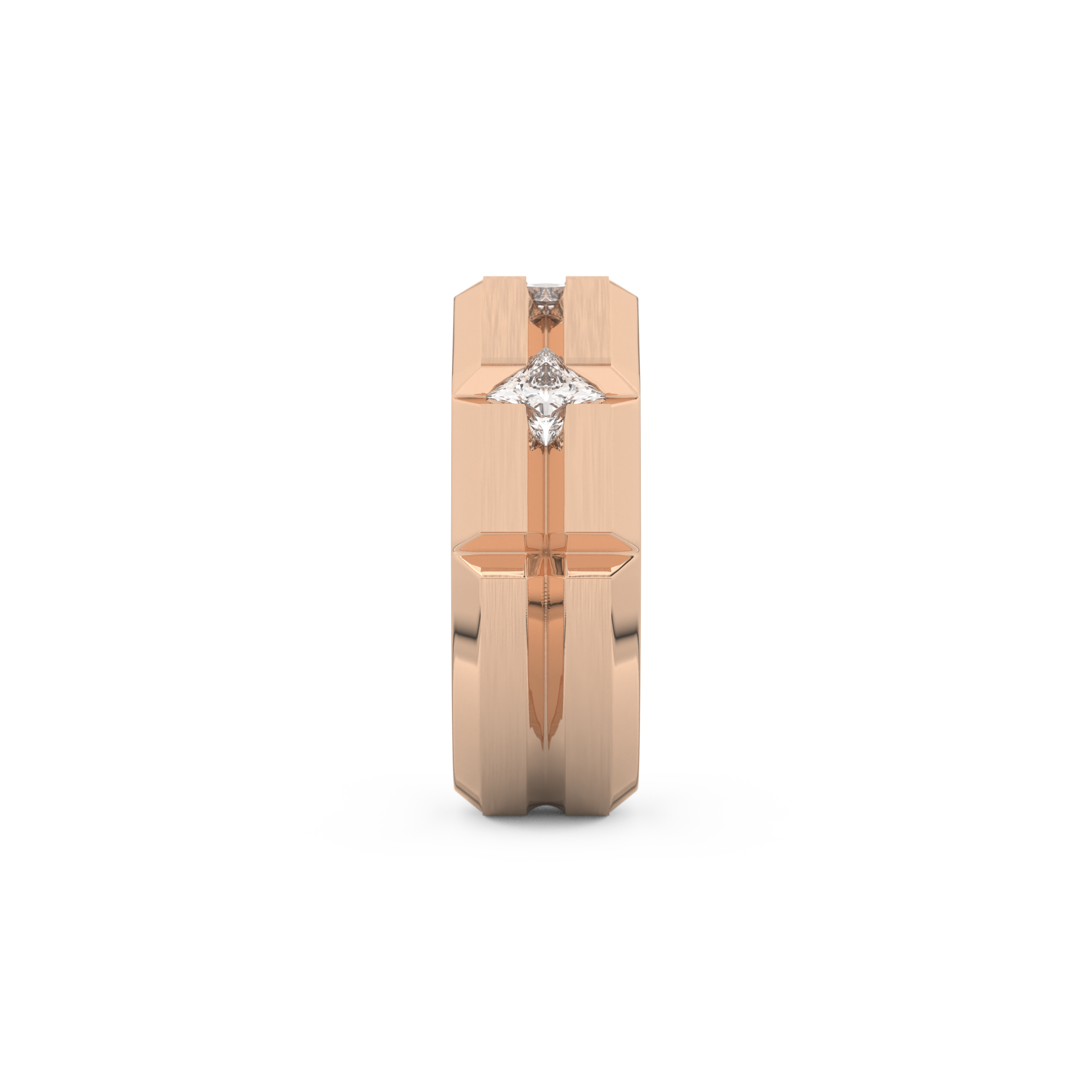 0.71 TCW Princess Lab Grown Diamond Men's Wedding Band