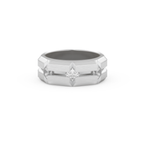 0.71 TCW Princess Lab Grown Diamond Men's Wedding Band