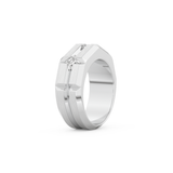 0.71 TCW Princess Lab Grown Diamond Men's Wedding Band
