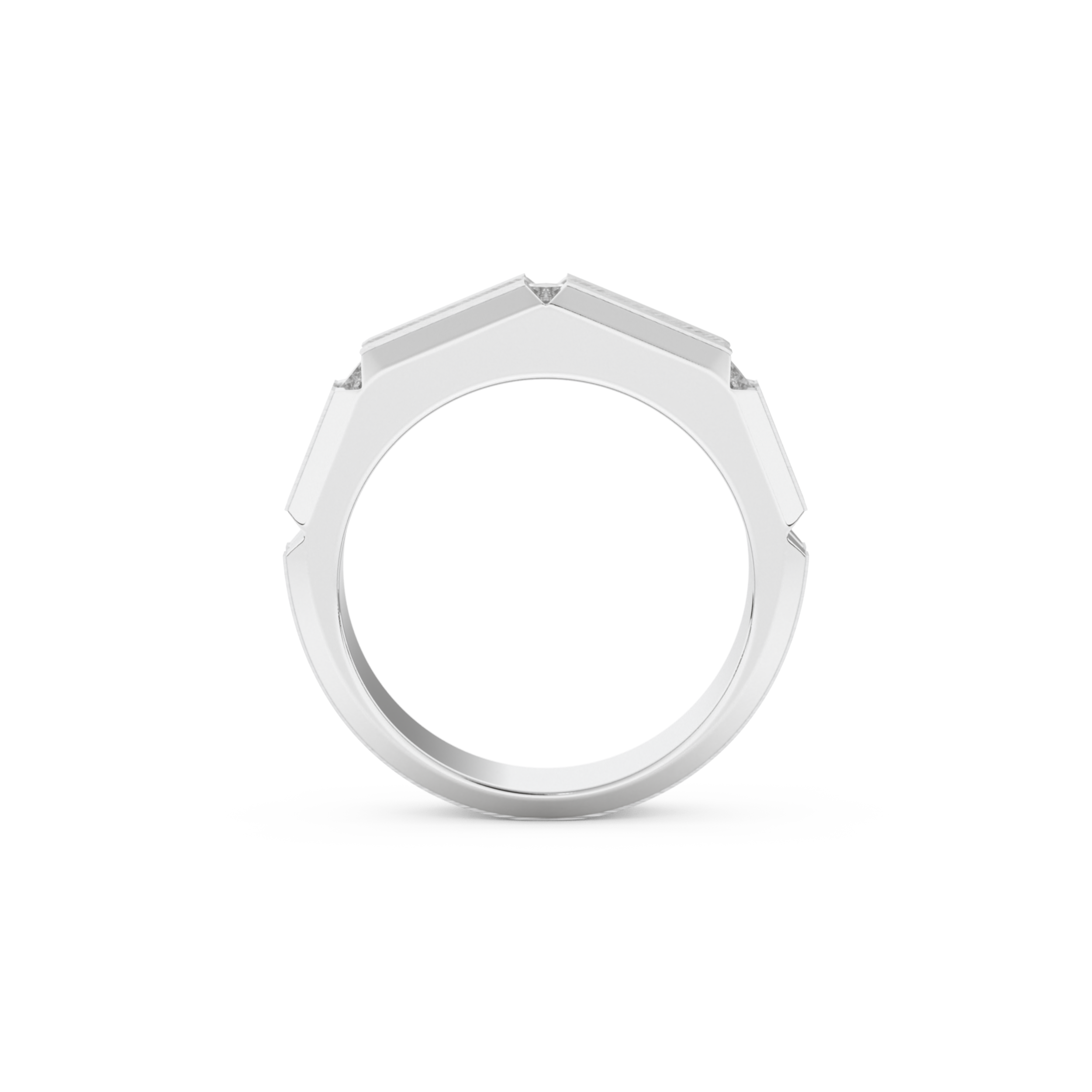0.71 TCW Princess Lab Grown Diamond Men's Wedding Band